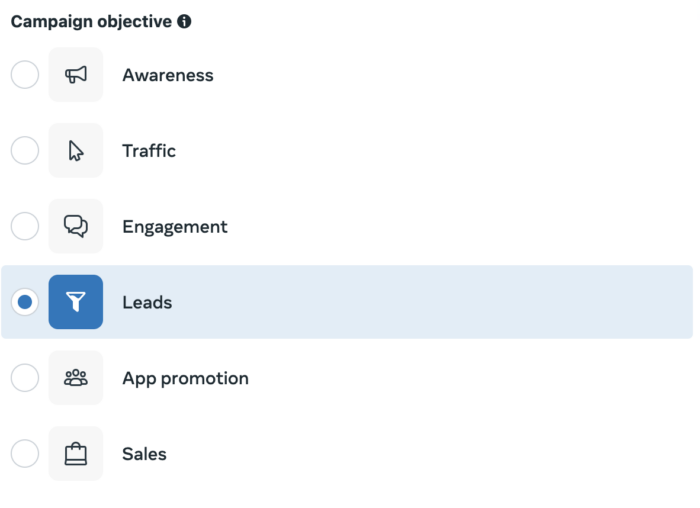 Leads Campaign Objective
